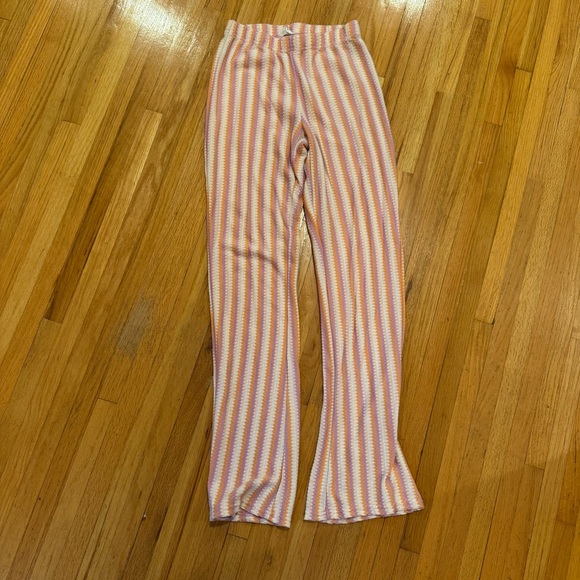 Cotton On Pants - Cotton On Orange and White Flare Pants XS